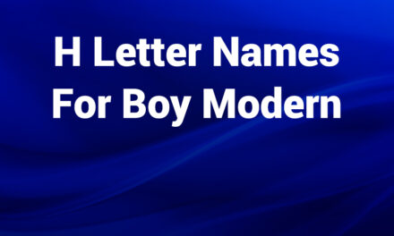 H Letter Names for Boy Modern